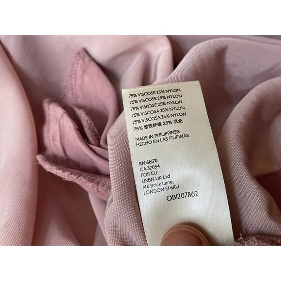 Anthropologie Melody Women's Dress Tunic Mini Velvet Boho Split Neck M Pink - Picture 5 of 10